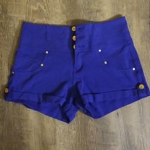 High Waisted Royal Blue Shorts